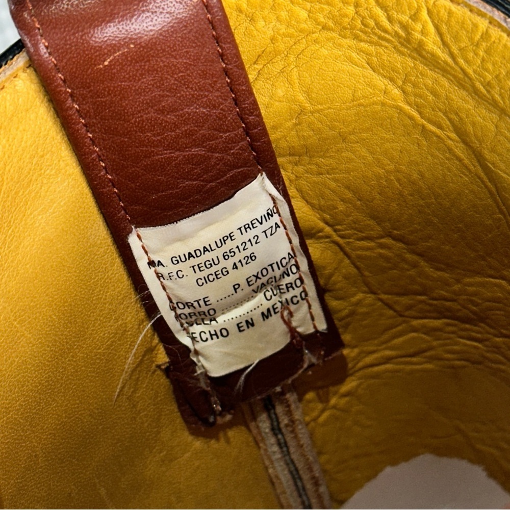 African Boot Co western python leather cowboy boo… - image 11